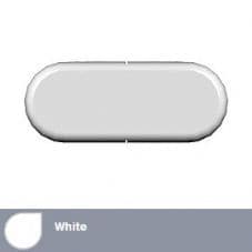 FMREC Bullnose Fascia End Cap - White