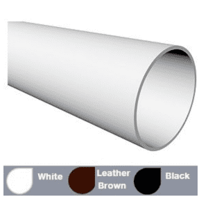Freeflow PVC Round Pipe White, Leather Brown, Black