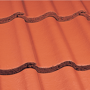 Marley Mendip Interlocking Concrete Roof Tile Mosborough Red MA12339