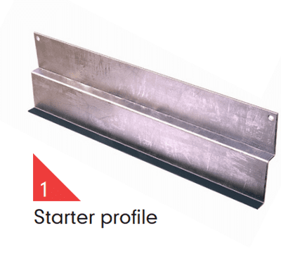 Marley Weatherboard Starter Trim 3m Slate Grey 4081749