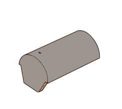 Redland Half Round Block-End Ridge Tile - Traditional Colours