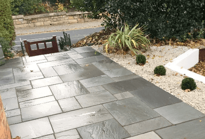 Sandstone Paving Slabs Silver Grey