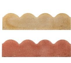 Scalloped Edging Buff &Red 150x50x600mm