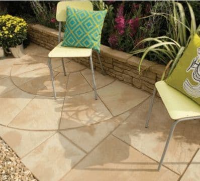 Traditional Old Riven Autumn Cotswold Paving Slabs