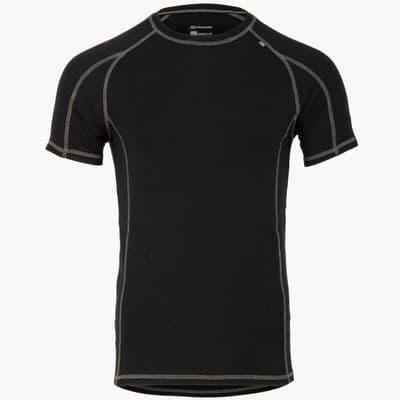 Bamboo Base Layer T-Shirt, Mens Black