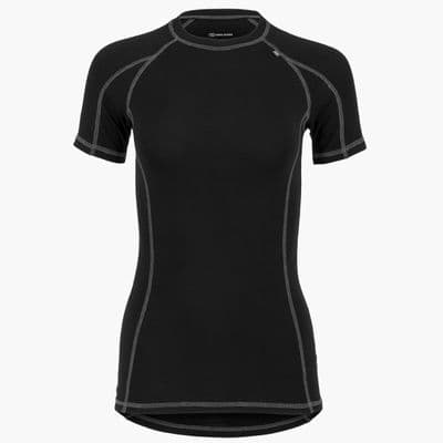 Bamboo Base Layer T-Shirt, Womens Black