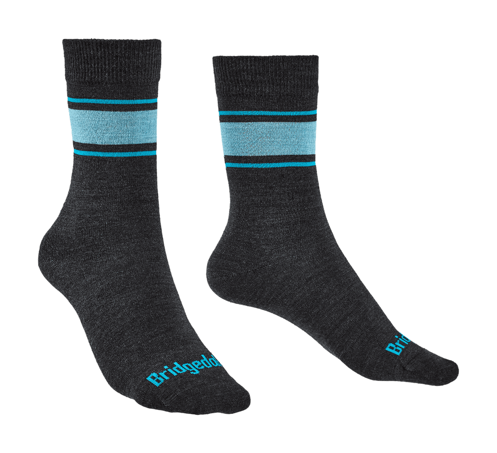 Bridgedale Everyday Socks/Liner Dark Grey Blue Womans Boot