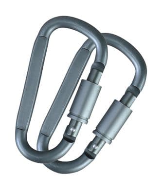 Gunmetal Grey Locking Carabiners