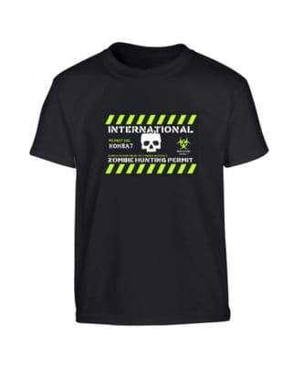 Kids Zombie Hunting Permit T-shirt