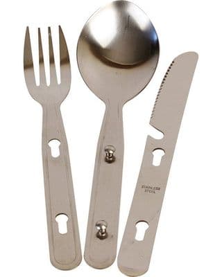 Knife Fork & Spoon Stainless Steel Camping Set