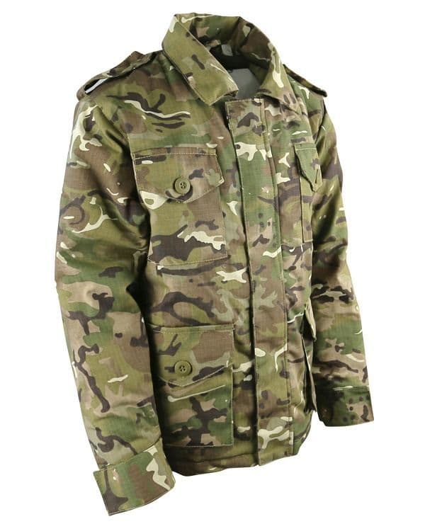 Sweat à Capuche Camouflage Pour Enfant - Ligne Kombat UK - Doublure Polaire, Fermeture éclair, Poches - Taille 3-4 Ans à 12-13 Ans