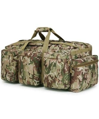 Military Style Holdall Bag Black Green Multi Terrain