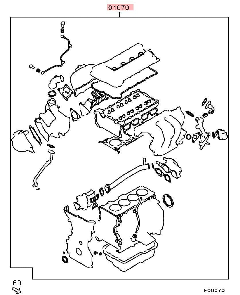 Engine Gasket Overhaul Kit Evo X