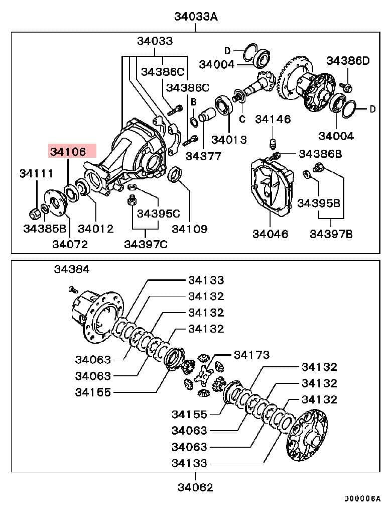 Rear Diff Input Seal Evo 4X