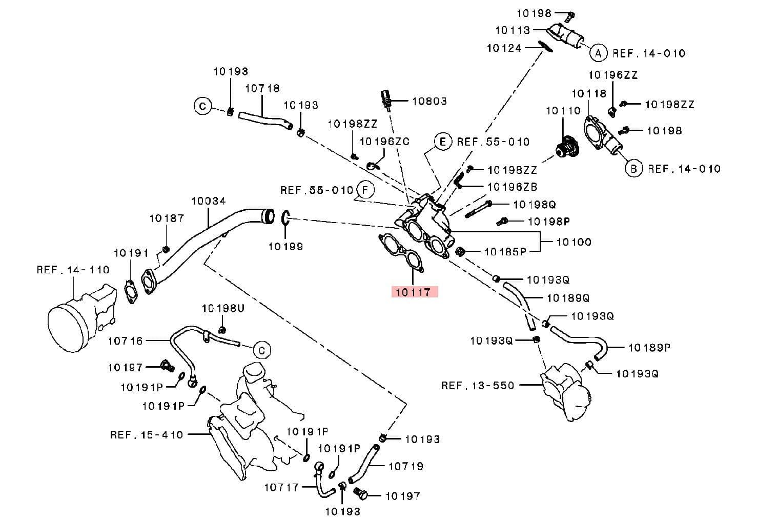 Thermostat Housing Gasket Evo X