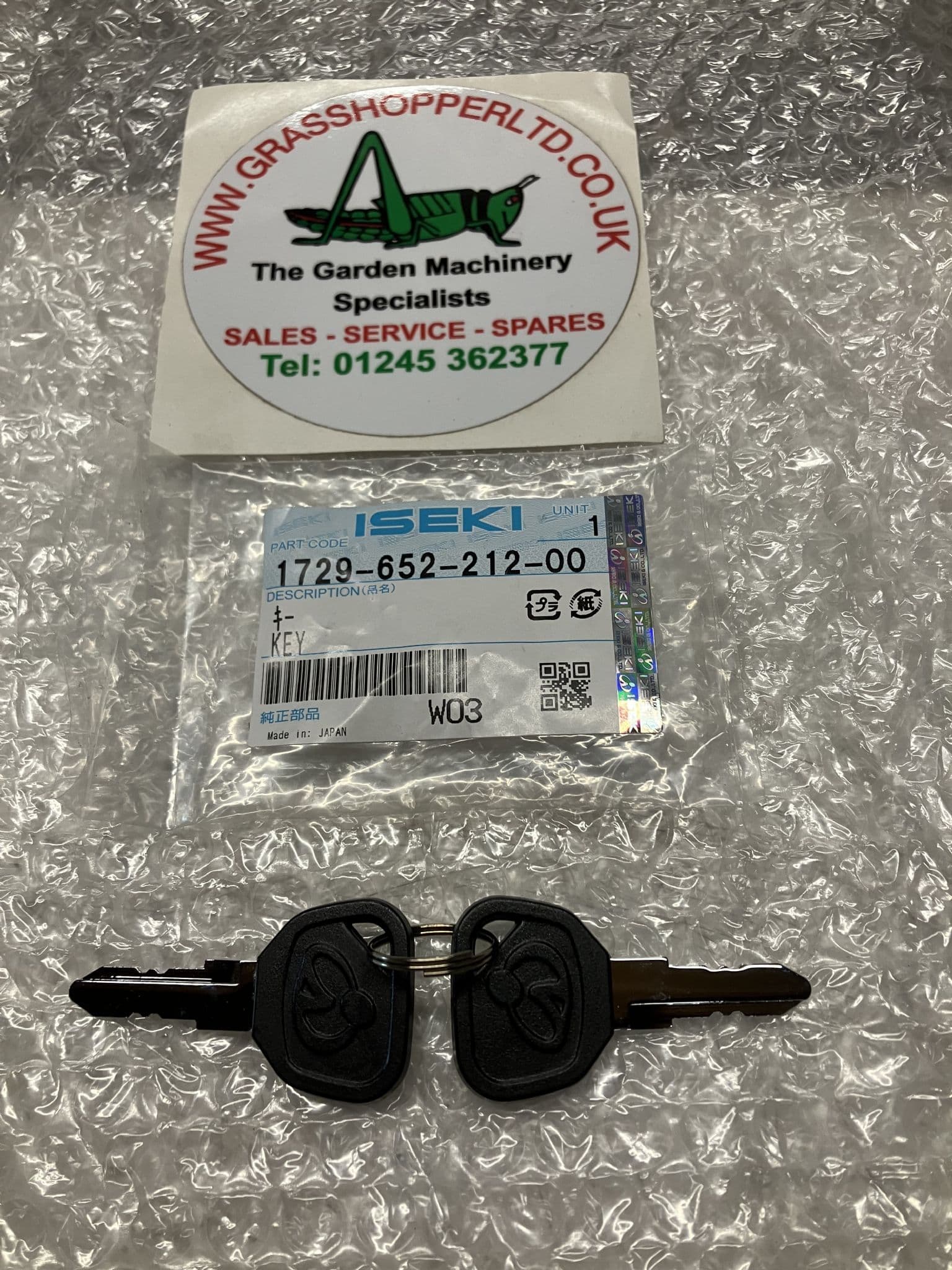 172965221200 Iseki IGN AND CAB DOOR KEY 1 PAIR E041