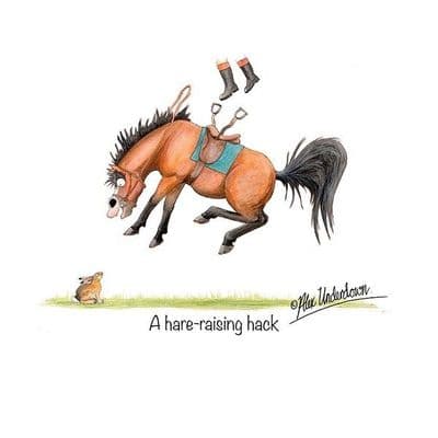 Alex Underdown Blank Greeting Card  'A Hare-Raising Hack'