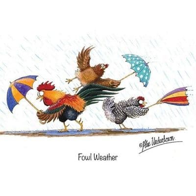 Alex Underdown Blank Greeting Card  'Fowl Weather'