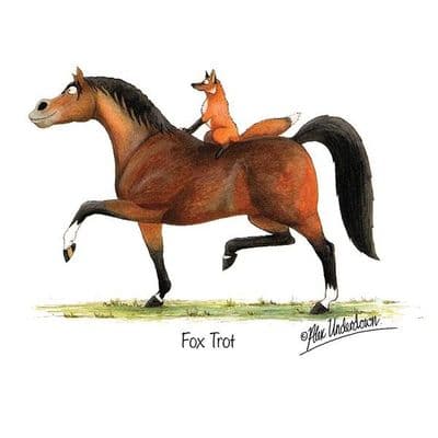 Alex Underdown Blank Greeting Card  'Fox Trot'