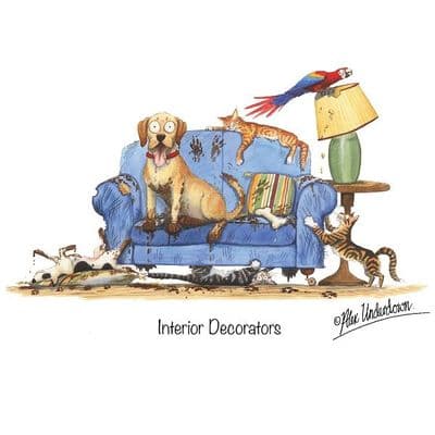 Alex Underdown Blank Greeting Card  'Interior Decorators'