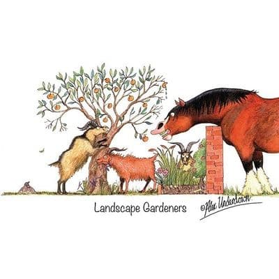 Alex Underdown Blank Greeting Card 'Landscape Gardeners'