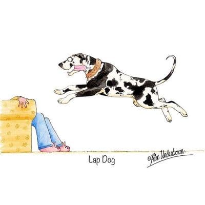 Alex Underdown Blank Greeting Card 'Lap Dog'