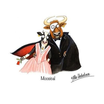 Alex Underdown Blank Greeting Card 'Moosical'