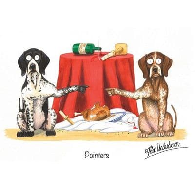 Alex Underdown Blank Greeting Card 'Pointers'