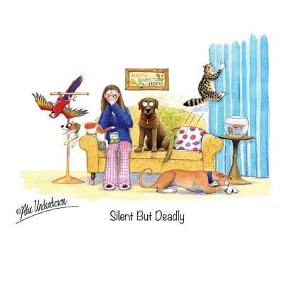 Alex Underdown Blank Greeting Card 'Silent but Deadly '