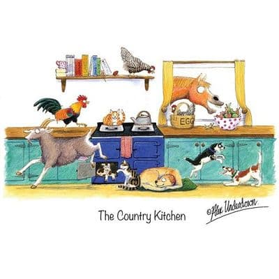 Alex Underdown Blank Greeting Card 'The Country Kitchen'