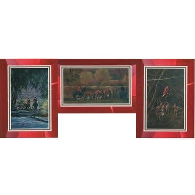 Alison Wilson Hunting Scene Blank Greeting Card Pack of 3