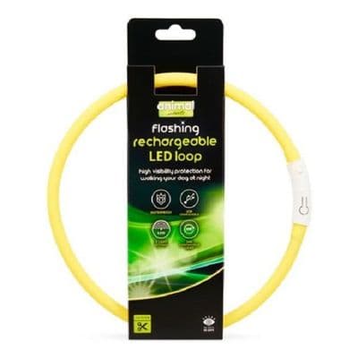Animal Instincts LED Flashing Loop Dog Collar - 65cm