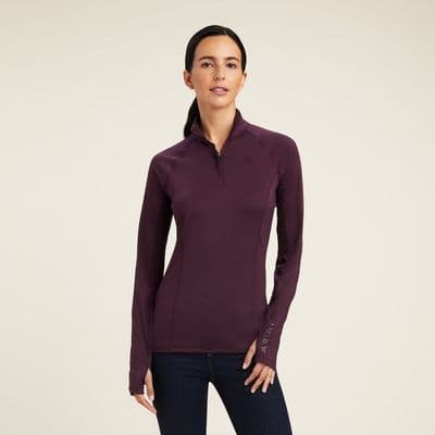 Ariat Ladies Lowell 2.0 1/4 Zip Baselayer - Mulberry