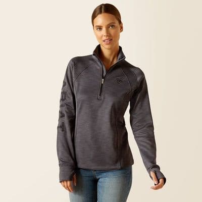 Ariat Ladies Tek Team 1/2 Zip Sweatshirt - Ebony