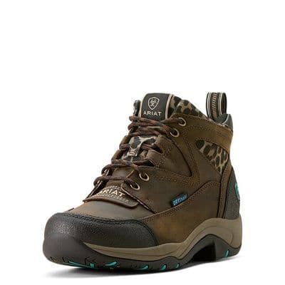 Ariat Women's Terrain Waterproof Boots - Chocolate/Camo Leopard
