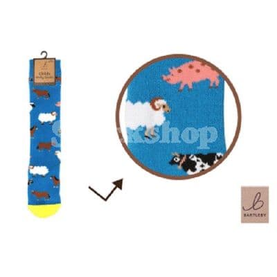 Bartleby Childs Funky Welly Socks - Farmyard Friends