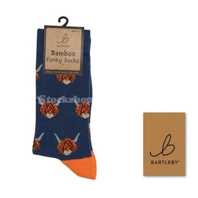 Bartleby Funky Bamboo Socks - Highland Cow