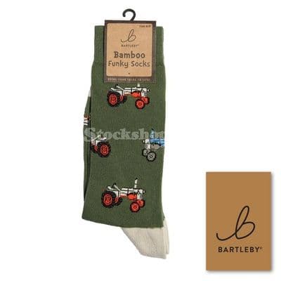 Bartleby Funky Bamboo Socks - Retro Tractors (UK 6-11)