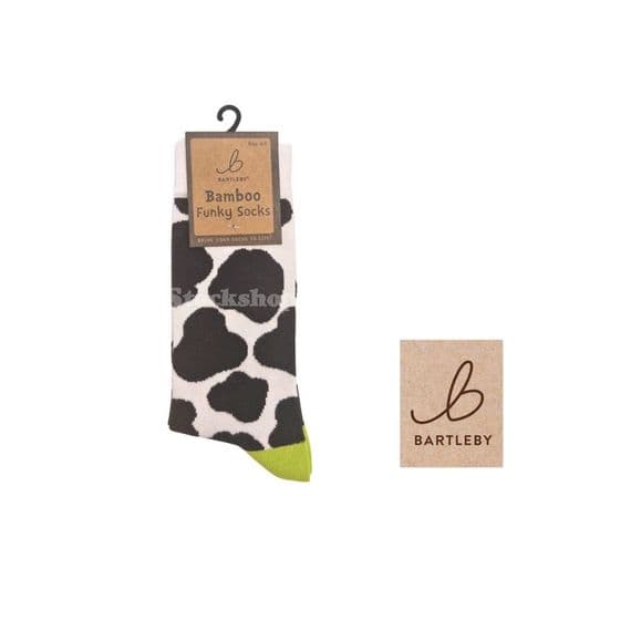 Bartleby Funky Bamboo Socks UK 4-7 - Cow Prints