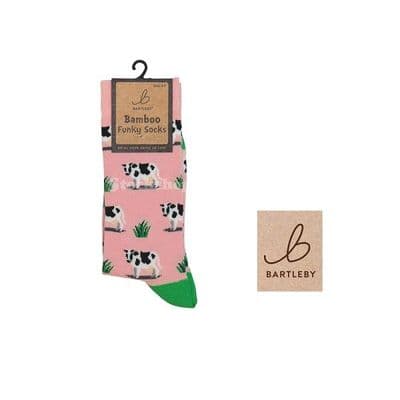 Bartleby Funky Bamboo Socks UK 4-7 - Grazing Cow