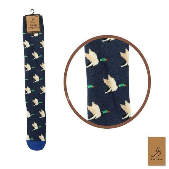 Bartleby Funky Welly Socks - Flying Ducks (UK 6-11)