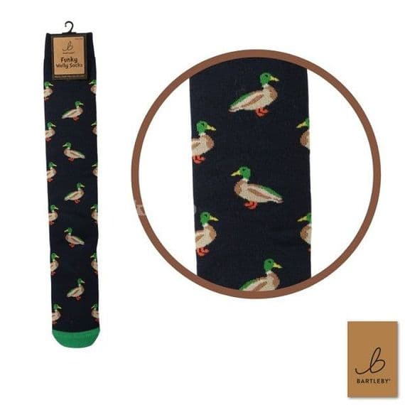 Bartleby Funky Welly Socks - Mallard (UK 6-11)