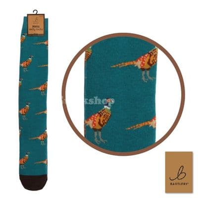 Bartleby Funky Welly Socks - Pheasant Blue (UK 6-11)