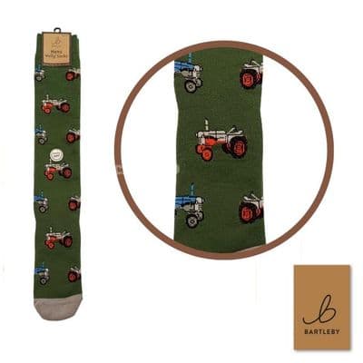 Bartleby Funky Welly Socks - Tractors (UK 6-11)