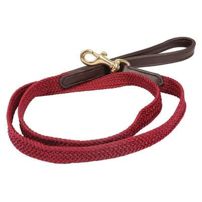 Benji & Flo Interlaced Dog Lead - Burgundy