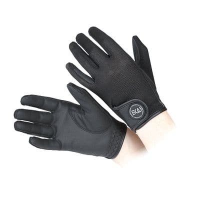 Bridleway Windsor Mesh Riding Gloves - Black
