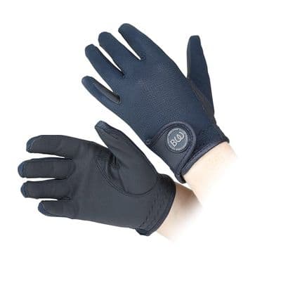 Bridleway Windsor Mesh Riding Gloves - Navy