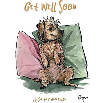 Bryn Parry Blank Greeting Card 'Get Well Soon'