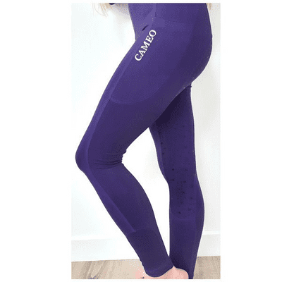 Cameo Performance Junior Riding Tights - Purple