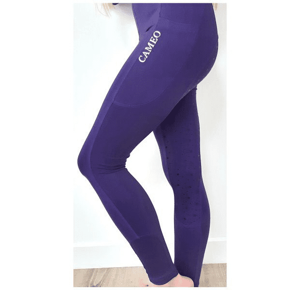 Cameo Performance Junior Riding Tights - Purple
